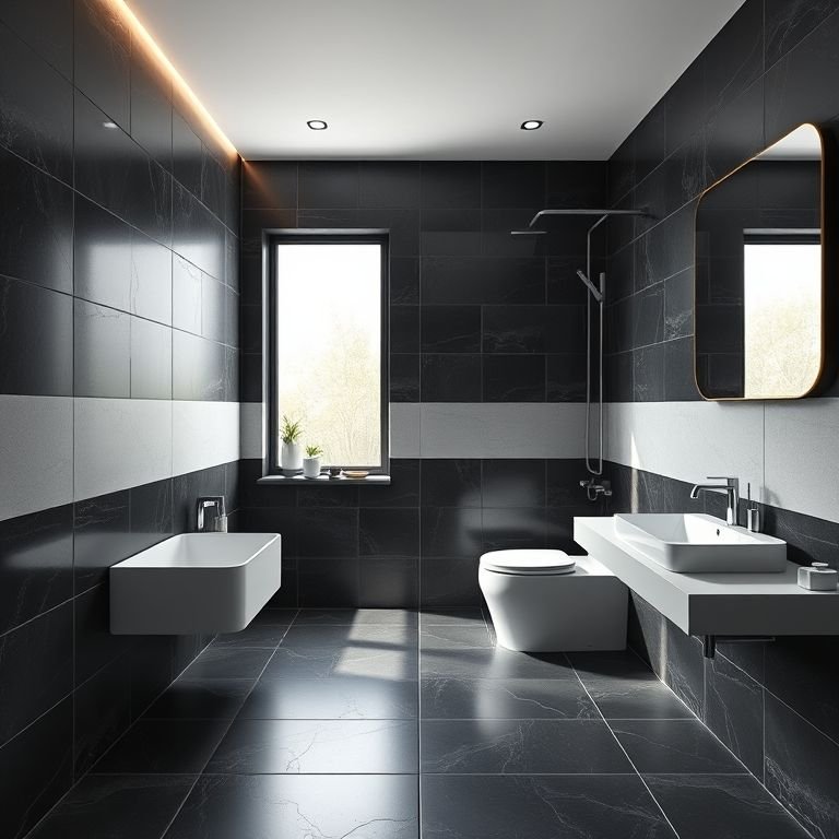 Banheiro com porcelanato claro e escuro: qual escolher?