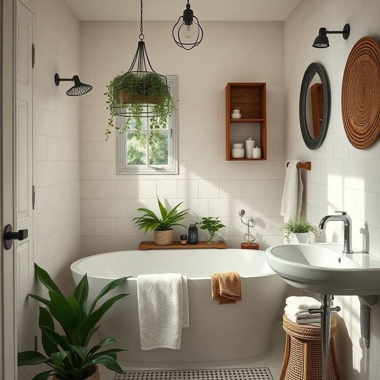 Decoração com detalhes que fazem a diferença em banheiro de área gourmet.