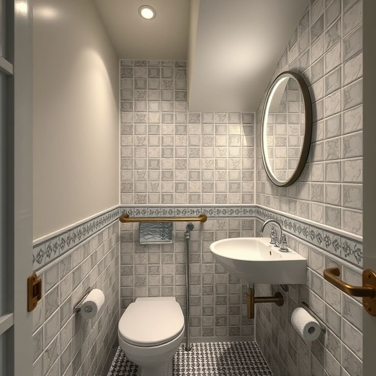 Detalhes que encantam em banheiro sob a escada.