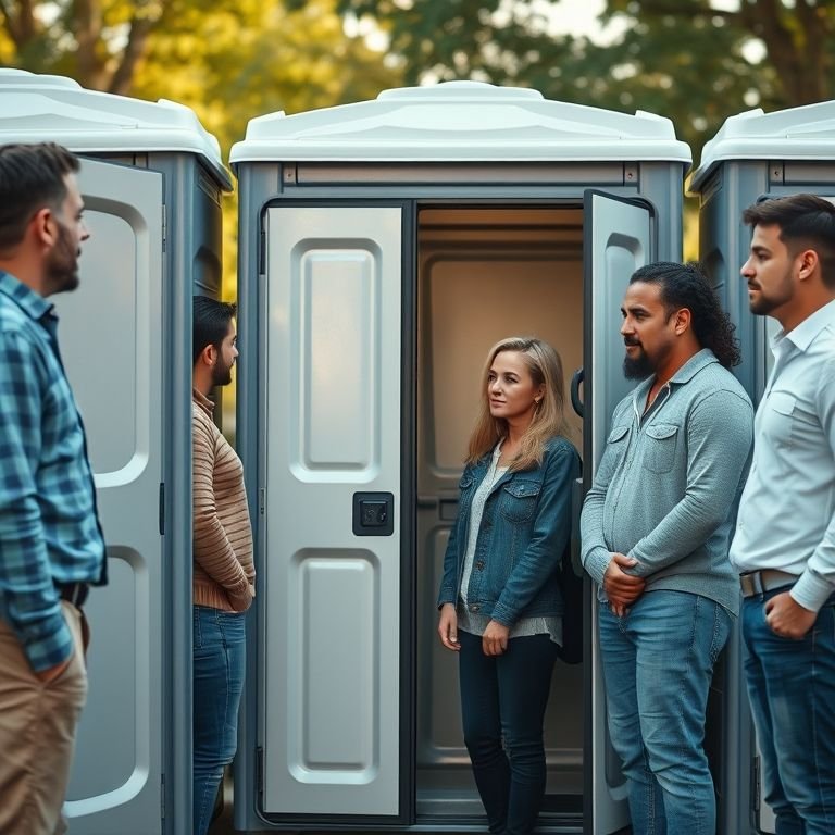 Escolhendo o tamanho ideal do banheiro químico.