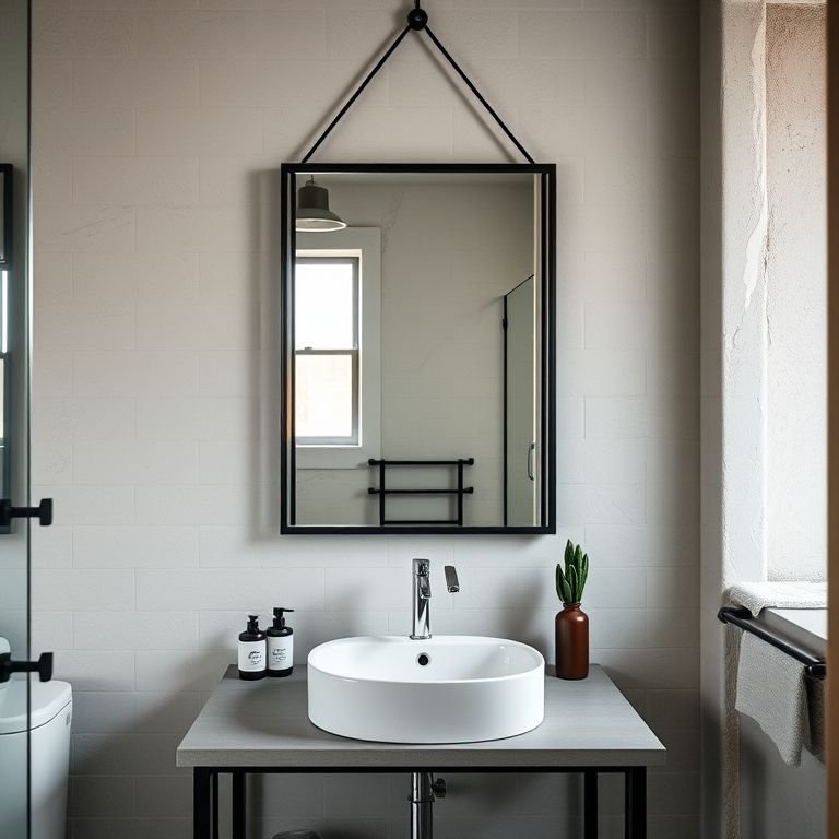 Espelhos com moldura de metal da Leroy Merlin.