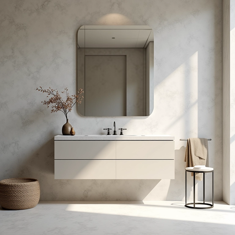 Espelhos que transformam banheiro quadrado