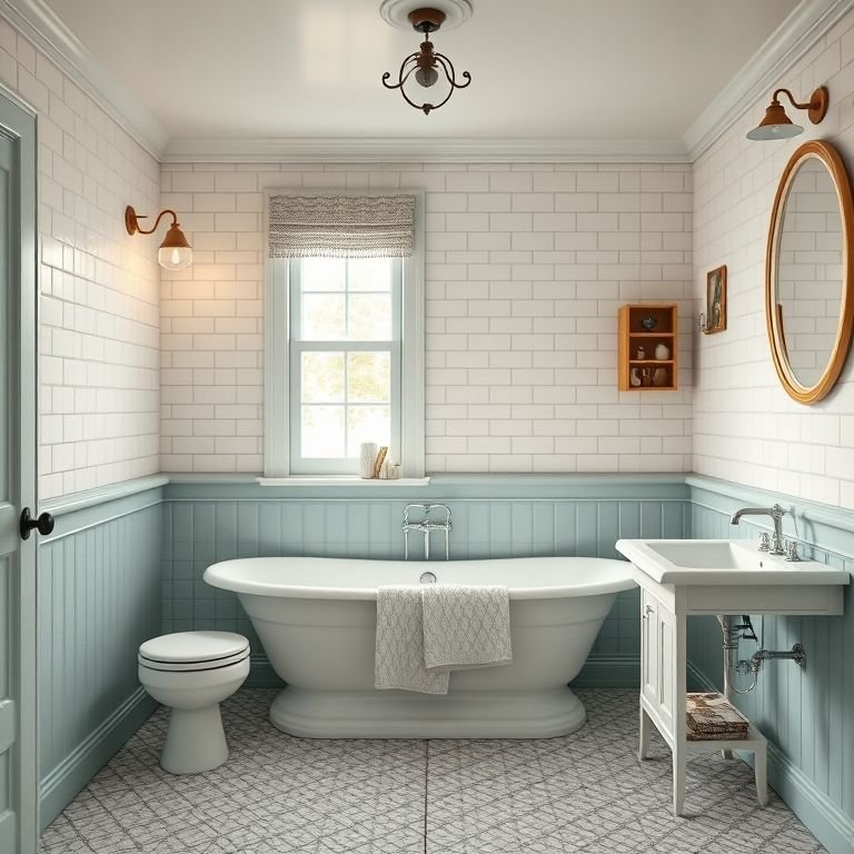 Guia prático para criar um banheiro vintage.