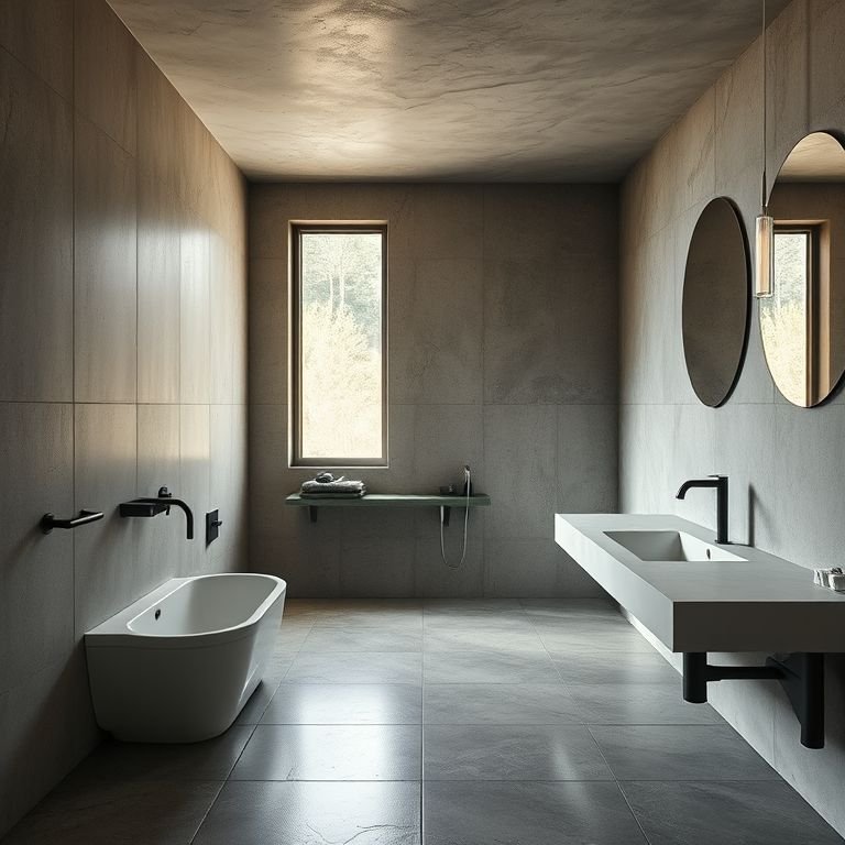 Impermeabilizante Vedacit em banheiro com cimento queimado.