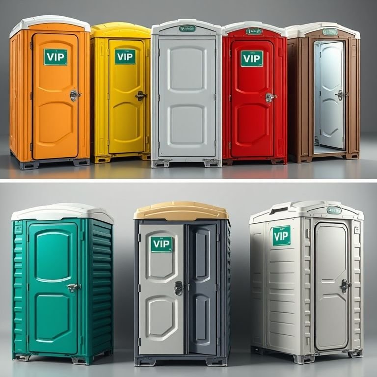 Modelos de banheiros químicos e suas características.