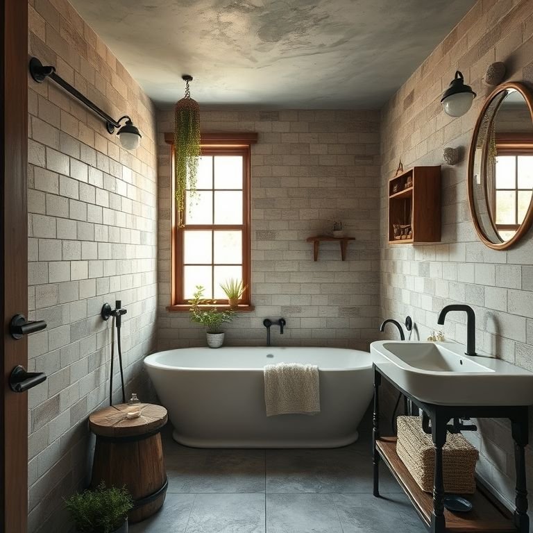 Reaproveitamento de materiais no banheiro.