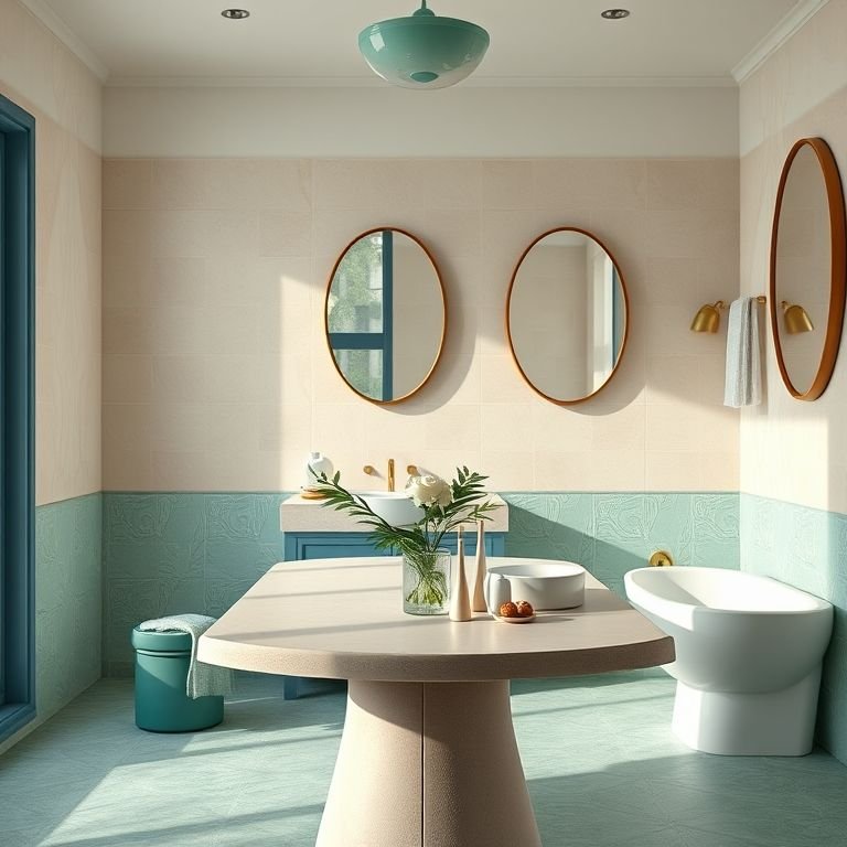 Tabela de combinações para banheiro bege Bahia.