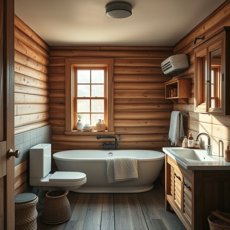 Ventilação e cuidados para evitar danos à madeira pela umidade no banheiro.