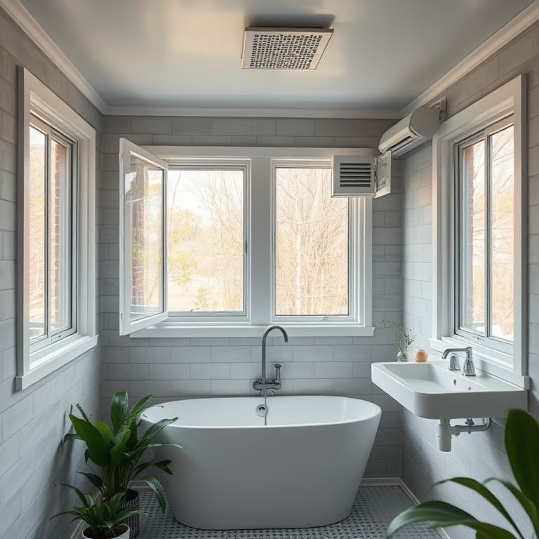 Ventilação essencial para evitar mofo e umidade no banheiro externo.