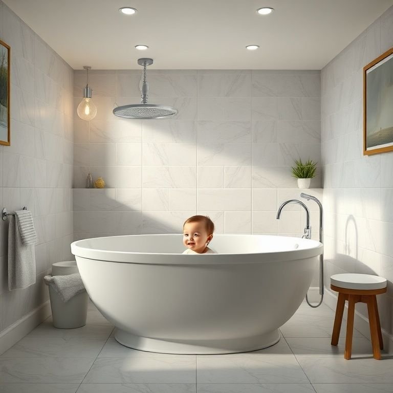 Banheira infantil para momentos relaxantes no banheiro.