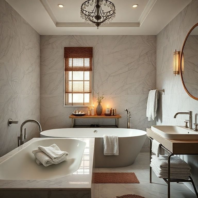 Banheiro com detalhes decorativos que fazem a diferença.