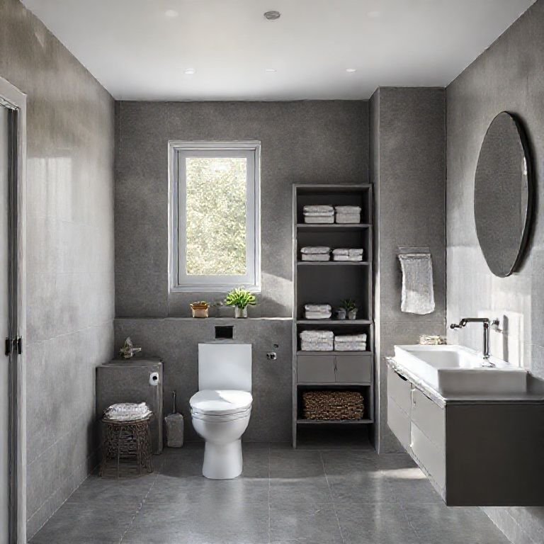 Dicas extras para um banheiro cinza perfeito com organização e estilo.