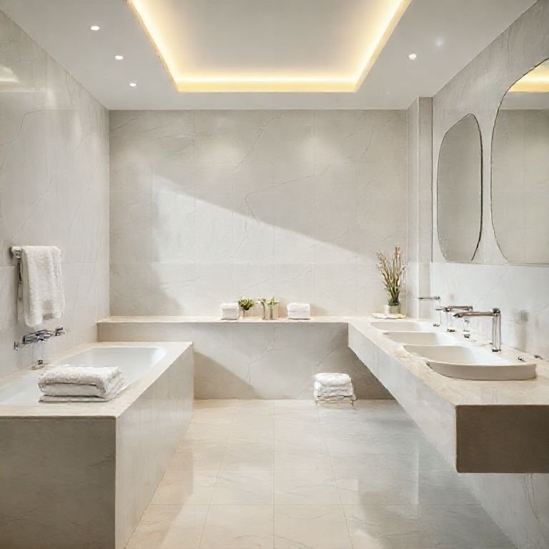 Limpeza impecável em banheiro spa.