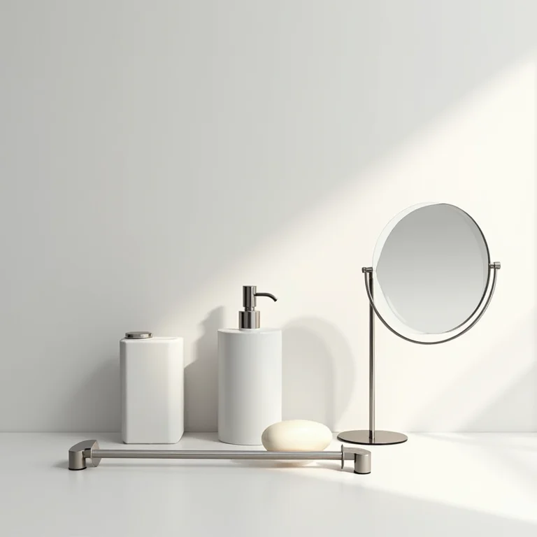 Acessórios para banheiro PNE: saboneteira, barra de apoio e espelho