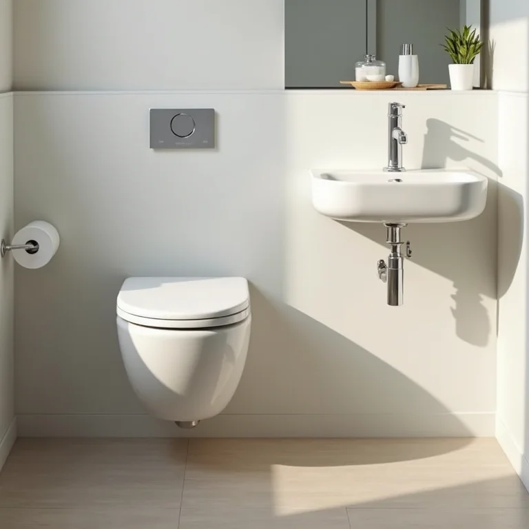 Altura correta do vaso sanitário e da pia em um banheiro acessível