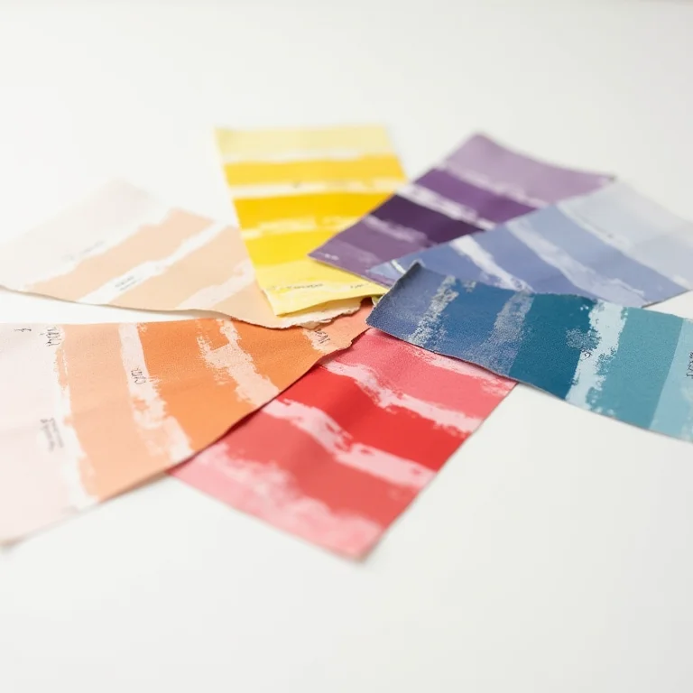 Amostras de cores de tinta descartadas