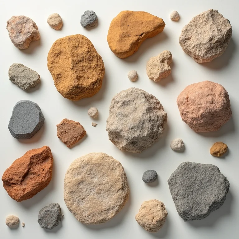 Amostras de diferentes tipos de granilite.