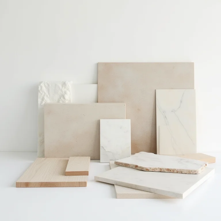 Amostras de materiais de alta qualidade para banheiro