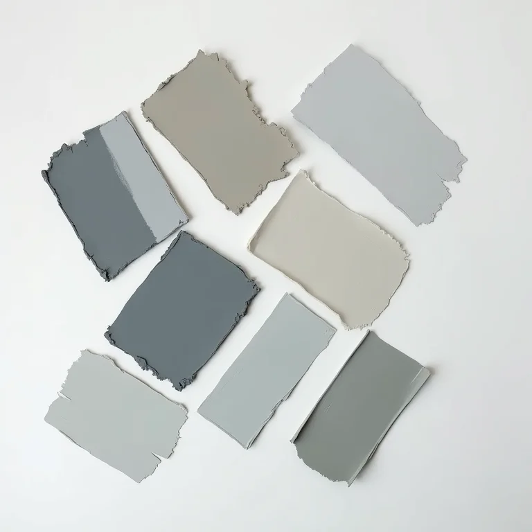 Amostras de tintas cinzas com diferentes tons