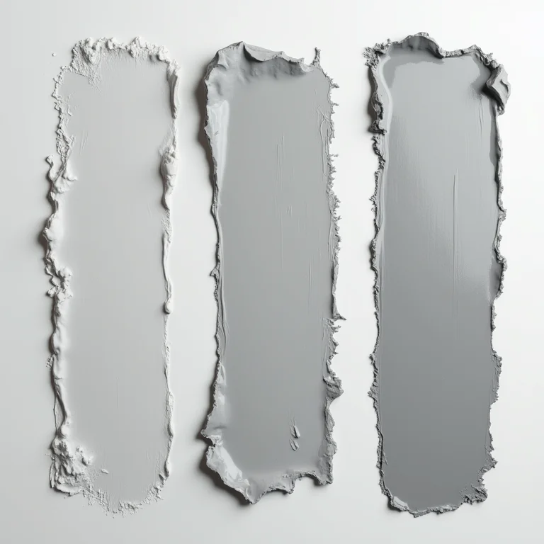 Amostras de tintas em diferentes tons de cinza