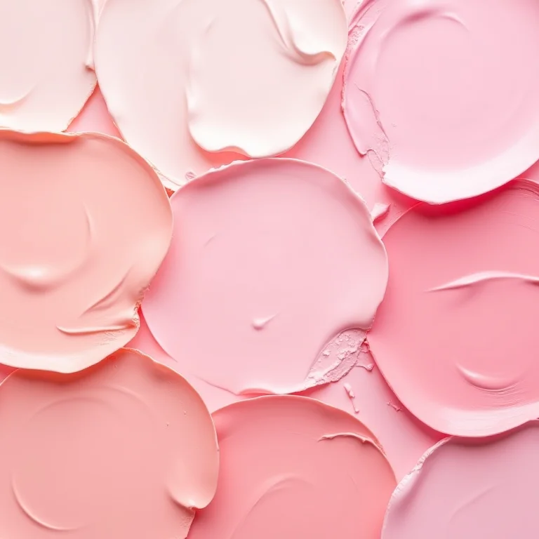 Amostras de tintas rosa em diferentes tonalidades