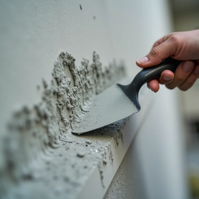 Aplicação de cimento queimado em parede de banheiro