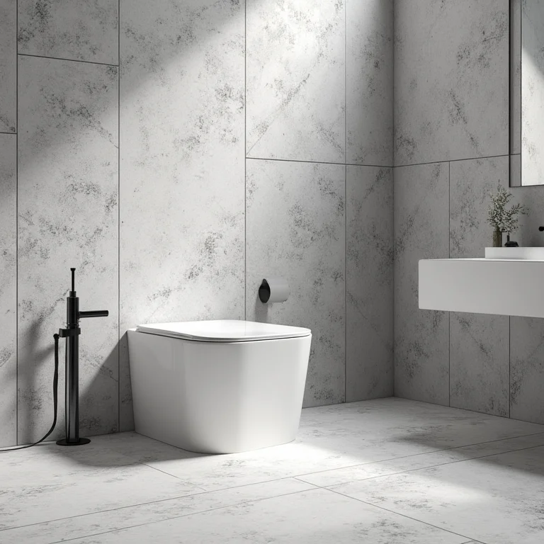 Azulejos texturizados em preto e branco para banheiro