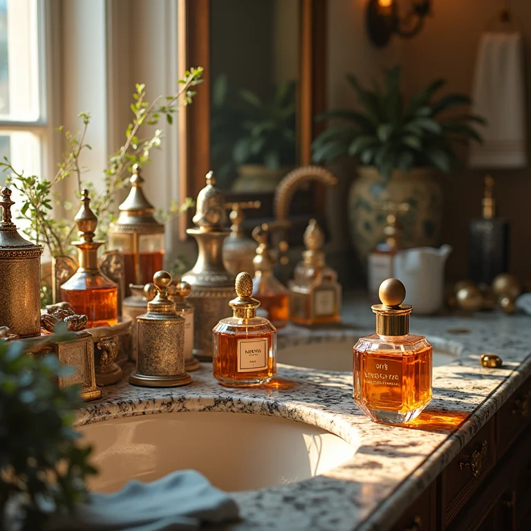 Bancada de banheiro clássico com excesso de ornamentação e detalhes.