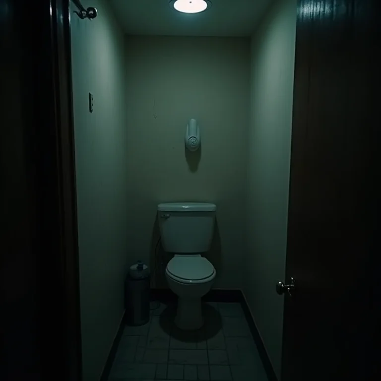 Banheiro com iluminação insuficiente e inadequada.