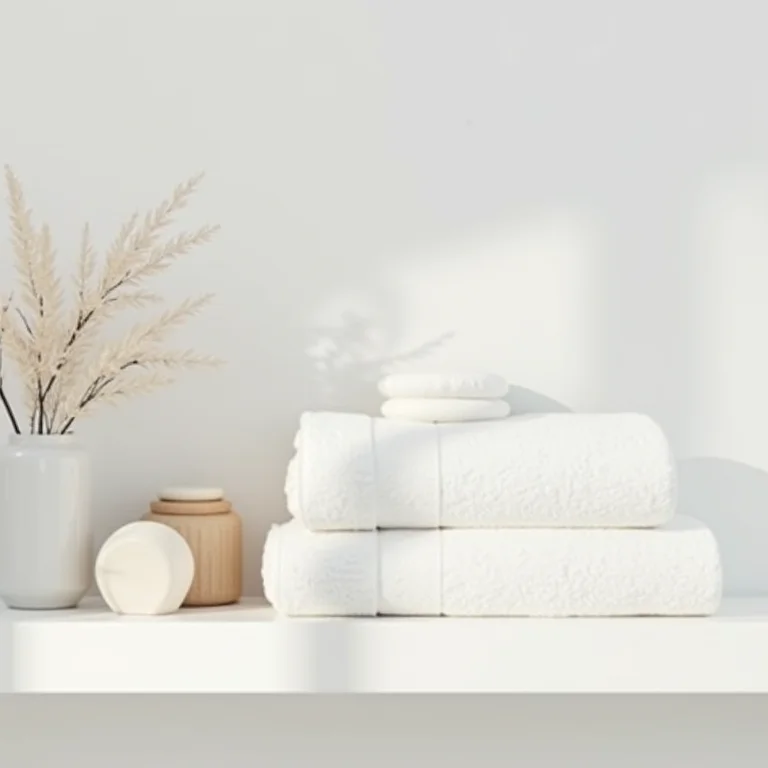 Banheiro escandinavo excessivamente branco sem texturas.