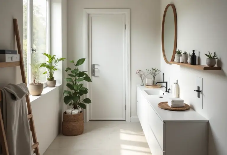 Banheiro pequeno decorado com soluções inteligentes