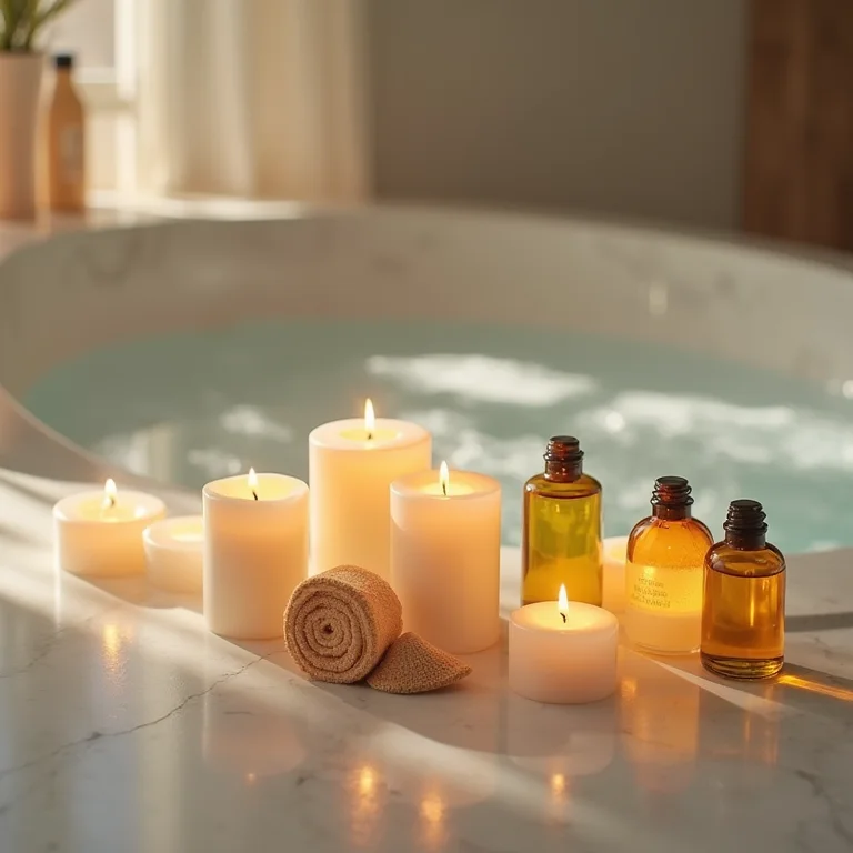 Banheiro transformado em espaço de bem-estar com banheira de hidromassagem