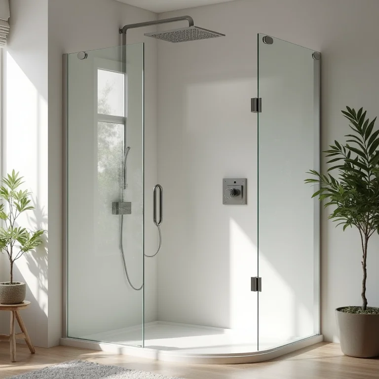 Box de canto otimizando espaço em banheiro