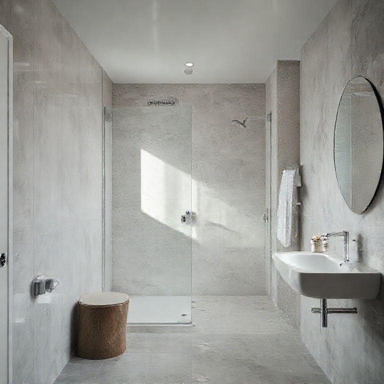 Box inadequado em um banheiro pequeno