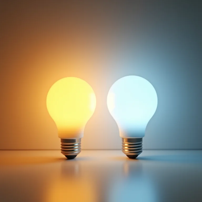 Comparação de temperaturas de cor para iluminação de banheiro