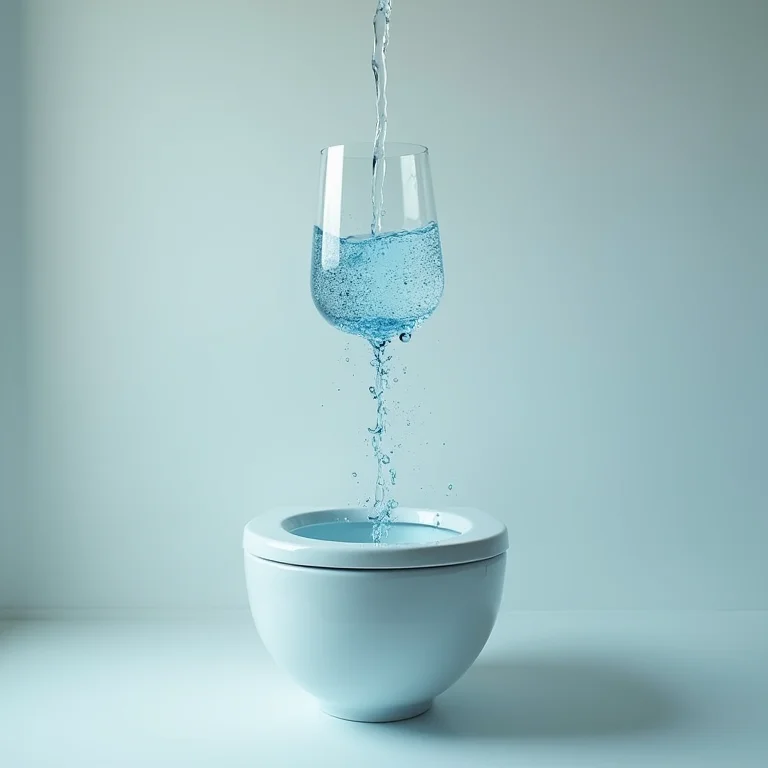 Consumo excessivo de água potável no banheiro