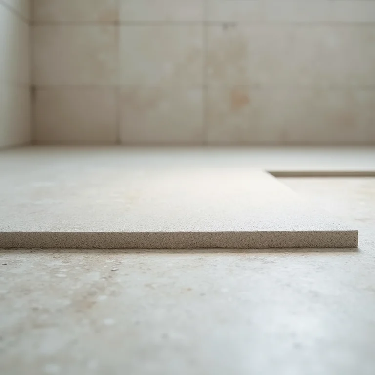 Contrapiso preparado para receber cimento queimado