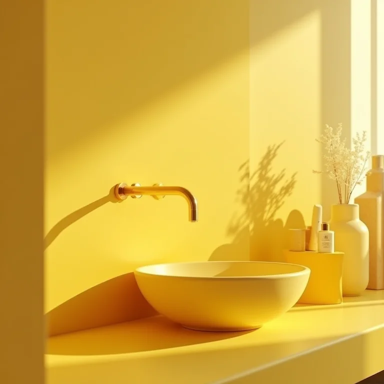 Cuba amarela mostarda com decoração geométrica