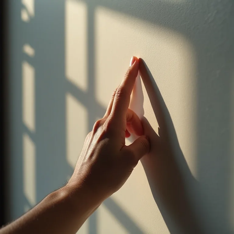 Detalhe de acabamento fosco em parede de banheiro