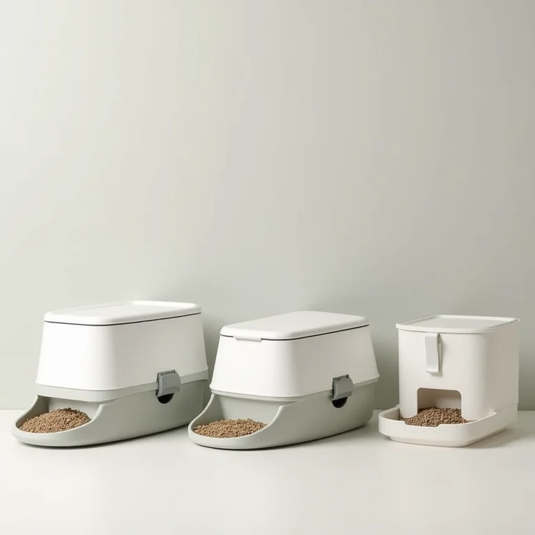 Diferentes modelos de banheiros inteligentes para gatos