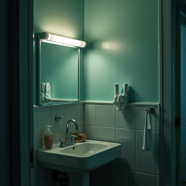 Erro comum de iluminação em banheiro com luz fluorescente