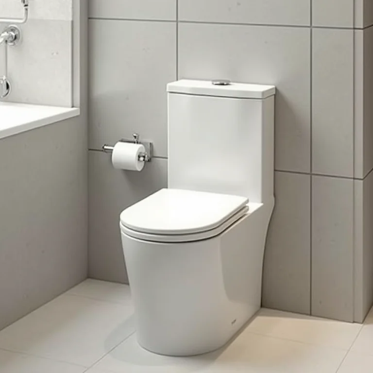 Espaço frontal livre para uso confortável do vaso sanitário