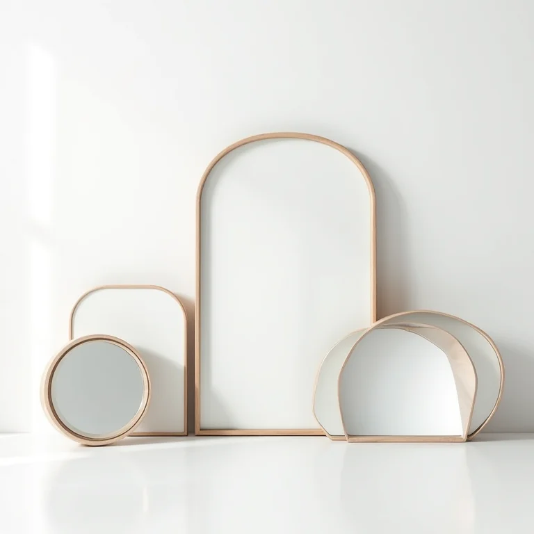 Espelhos de diferentes formatos para banheiro