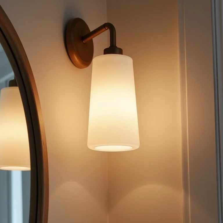 Exemplos de luminárias que otimizam espaço e luz no banheiro