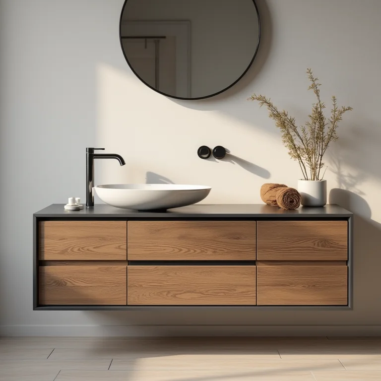 Gabinete com pia de apoio para banheiro