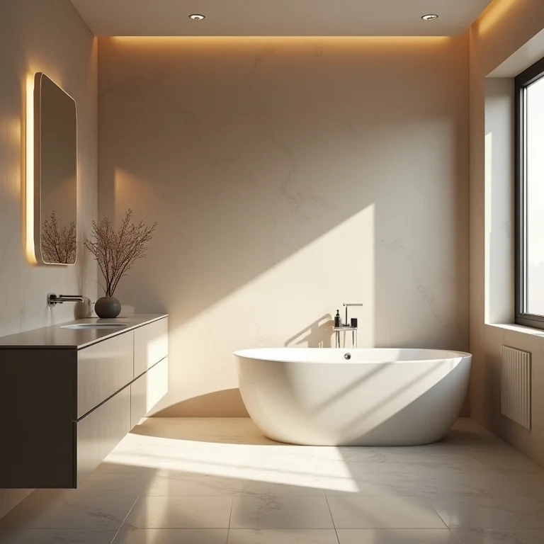 Iluminação artificial inadequada em banheiro