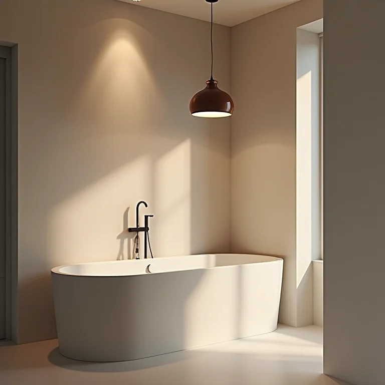 Iluminação estratégica valorizando o banheiro