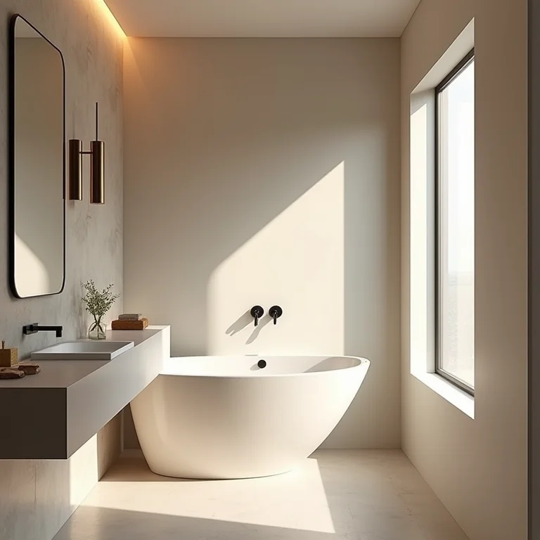 Iluminação ideal para banheiro e closet.