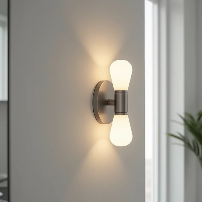 Iluminação LED moderna em banheiro minimalista