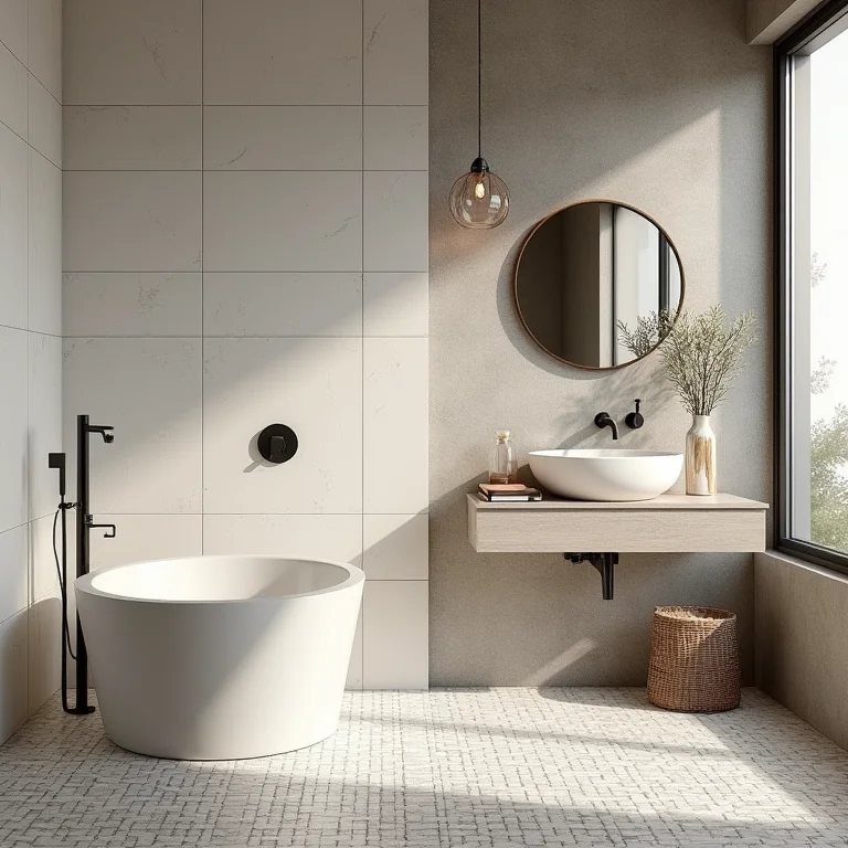 Impacto do tamanho dos revestimentos no banheiro